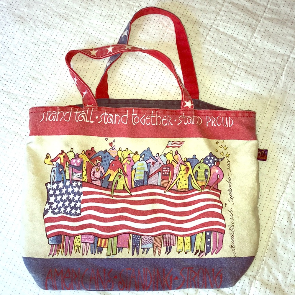 Laurel Burch patriotic tote bag